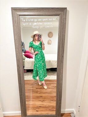 &Other Stories Puff Sleeve Floral Midi Dress